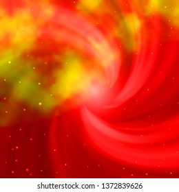 Light Red, Yellow vector pattern with abstract stars. Shining colorful illustration with small and big stars. Pattern for websites, landing pages.