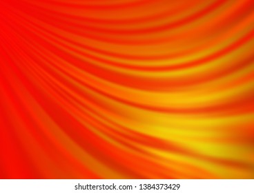 Light Red, Yellow vector pattern with bent ribbons. Creative geometric illustration in marble style with gradient. Marble design for your web site.