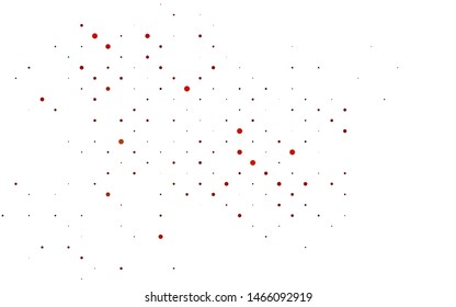 Light Red, Yellow vector pattern with spheres. Illustration with set of shining colorful abstract circles. Design for business adverts.