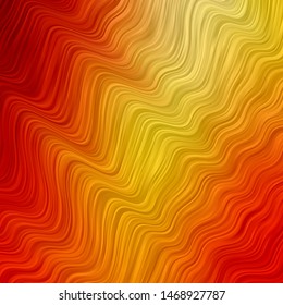 Light Red, Yellow vector pattern with lines. Illustration in abstract style with gradient curved. Smart design for your promotions.