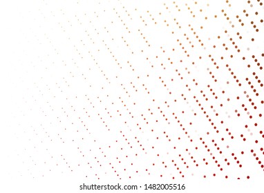 Light Red, Yellow vector pattern with spheres. Beautiful colored illustration with blurred circles in nature style. Completely new template for your brand book.