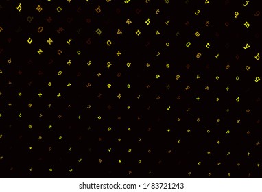 Light Red, Yellow vector pattern with ABC symbols. Colored alphabet signs with gradient on white background. Pattern for booklets, leaflets of education.
