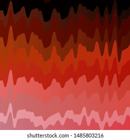 Light Red, Yellow vector pattern with curved lines. Abstract illustration with gradient bows. Best design for your posters, banners.