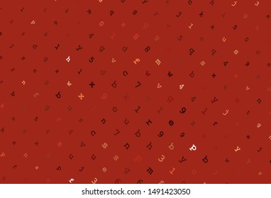 Light Red, Yellow vector pattern with ABC symbols. Shining colorful illustration with isolated letters. Pattern for booklets, leaflets of education.