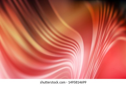 Light Red, Yellow vector pattern with bent lines. Colorful illustration in simple style with gradient. Abstract design for your web site.