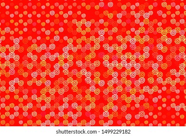 Light Red, Yellow vector pattern with wry lines. A sample with colorful lines, shapes. Elegant pattern for a brand book.