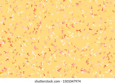 Light Red, Yellow vector pattern with curved lines. An elegant bright illustration with gradient. A completely new design for your business.