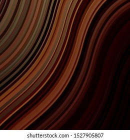 Light Red, Yellow vector pattern with curved lines. Colorful geometric sample with gradient curves.  Best design for your ad, poster, banner.