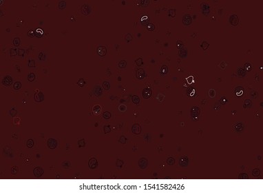 Light Red, Yellow vector pattern with fresh ingredients. Abstract background with colorful Fast Food illustrations. Pattern for ads of breakfast, lunch, dinner.