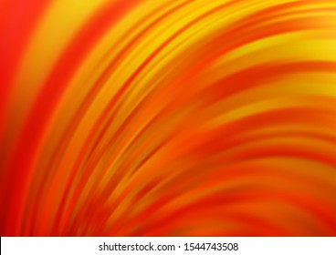 Light Red, Yellow vector pattern with bent ribbons. Colorful abstract illustration with gradient lines. A completely new marble design for your business.