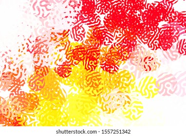 Light Red, Yellow vector pattern with random forms. Modern abstract illustration with colorful random forms. Modern design for your business card.