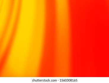 Light Red, Yellow vector pattern with lines, ovals. Colorful illustration in abstract marble style with gradient. The template for cell phone backgrounds.