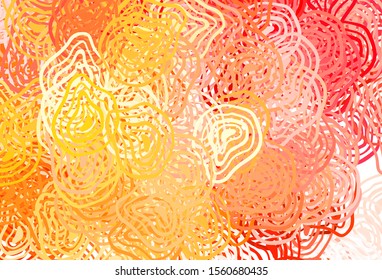 Light Red, Yellow vector pattern with random forms. Colorful chaotic forms with gradient in modern style. Simple design for your web site.