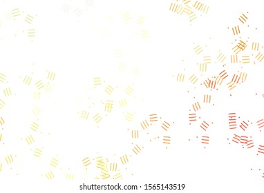 Light Red, Yellow vector pattern with sharp lines, dots. Modern geometrical abstract illustration with Lines. Pattern for ad, booklets, leaflets.