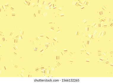 Light Red, Yellow vector pattern with sharp lines, dots. Modern geometrical abstract illustration with Lines. Pattern for ad, booklets, leaflets.