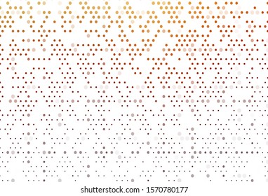 Light Red, Yellow vector pattern with spheres. Beautiful colored illustration with blurred circles in nature style. Design for business adverts.