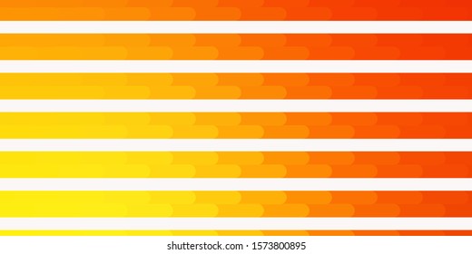 Light Red, Yellow vector pattern with lines. Geometric abstract illustration with blurred lines. Template for your UI design.