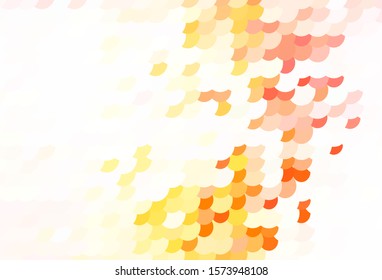 Light Red, Yellow vector pattern with spheres. Blurred decorative design in abstract style with bubbles. Design for your business advert.
