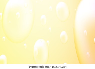 Light Red, Yellow vector pattern with spheres. Abstract illustration with colored bubbles in nature style. New design for ad, poster, banner of your website.