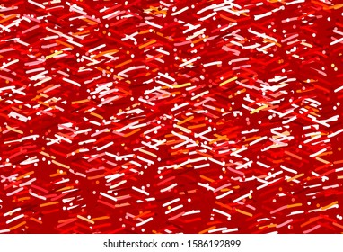 Light Red, Yellow vector pattern with sharp lines. Blurred decorative design in simple style with lines. Pattern for ads, posters, banners.