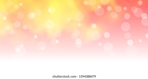 Light Red, Yellow vector pattern with circles. Colorful illustration with gradient dots in nature style. Pattern for wallpapers, curtains.