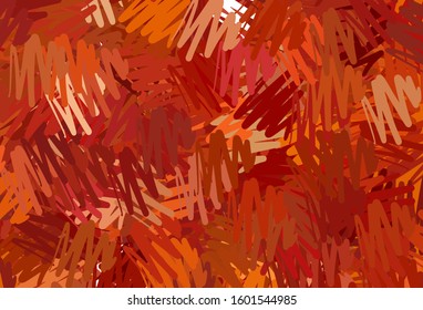 Light Red, Yellow vector pattern with sharp lines. Glitter abstract illustration with colorful sticks. Template for your beautiful backgrounds.