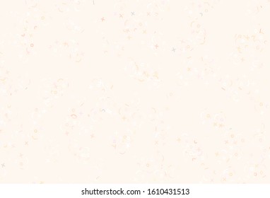 Light Red, Yellow vector pattern with Digit symbols. Illustration with Numeral symbols on abstract template. Template for landing page of typography.