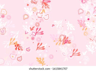 Light Red, Yellow vector pattern with random forms. Simple colorful illustration with abstract gradient shapes. Background for a cell phone.
