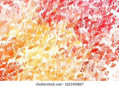 Light Red, Yellow vector pattern with random forms. Illustration with colorful gradient shapes in abstract style. Simple design for your web site.