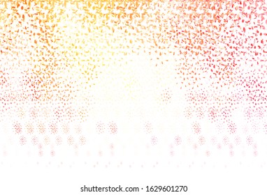 Light Red, Yellow vector pattern with spheres. Abstract illustration with colored bubbles in nature style. Design for your business advert.