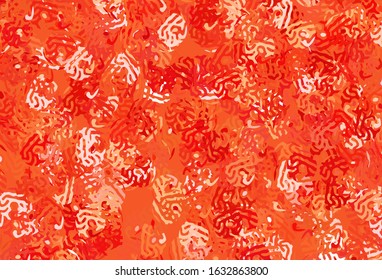Light Red, Yellow vector pattern with random forms. Decorative design in abstract style with random forms. Background for a cell phone.