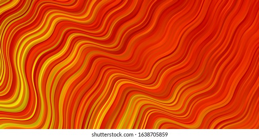 Light Red, Yellow vector pattern with curves. Gradient illustration in simple style with bows. Template for your UI design.