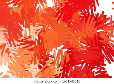 Light Red, Yellow vector pattern with sharp lines. Shining colored illustration with sharp stripes. Best design for your ad, poster, banner.
