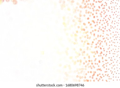 Light Red, Yellow vector pattern with spheres, lines. Beautiful colorful illustration with circles, lines. Pattern for ads, leaflets.