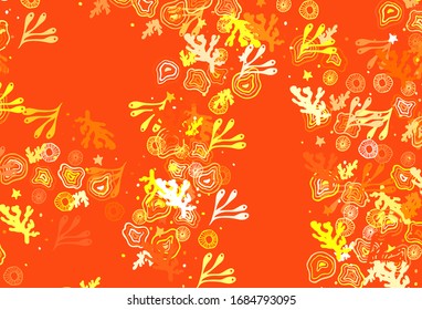 Light Red, Yellow vector pattern with random forms. Modern abstract illustration with colorful random forms. Elegant design for wallpapers.