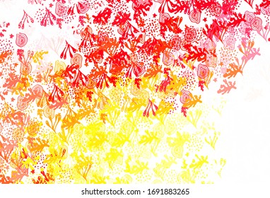 Light Red, Yellow vector pattern with random forms. Modern abstract illustration with colorful random forms. Best smart design for your business.