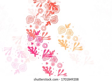 Light Red, Yellow vector pattern with random forms. Simple colorful illustration with abstract gradient shapes. Background for a cell phone.