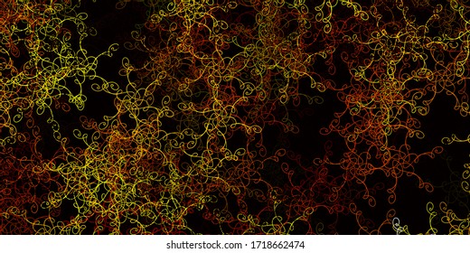 Light Red, Yellow vector pattern with lines. Bright illustration with gradient circular arcs. Pattern for ads, commercials.