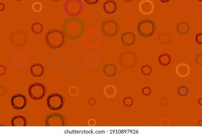 Light Red, Yellow vector pattern with spheres. Modern abstract illustration with colorful water drops. New template for your brand book.