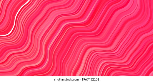 Light Red, Yellow vector pattern with curves. Bright illustration with gradient circular arcs. Pattern for busines booklets, leaflets