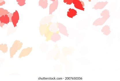 Light Red, Yellow vector pattern with random forms. Decorative design in abstract style with random forms. Background for a cell phone.