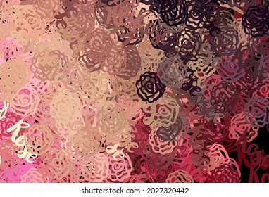 Light Red, Yellow vector pattern with random forms. Colorful chaotic forms with gradient in modern style. Elegant design for wallpapers.