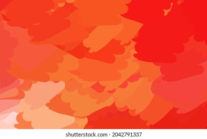 Light Red, Yellow vector pattern with random forms. Colorful chaotic forms with gradient in modern style. Elegant design for wallpapers.