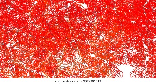 Light red, yellow vector pattern with lines. Brand new colorful illustration with bent lines. Design for your business promotion.