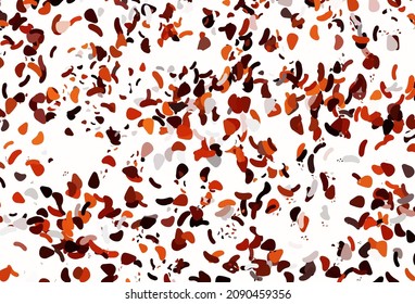 Light red, yellow vector pattern with chaotic shapes. Modern abstract illustration with colorful random forms. Modern design for your business card.