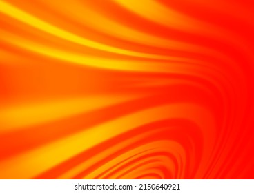 Light Red, Yellow vector pattern with curved circles. Shining crooked illustration in marble style. New composition for your brand book.