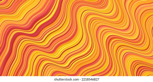 Light Red, Yellow vector pattern with curves. Gradient illustration in simple style with bows. Pattern for booklets, leaflets.