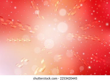 Light Red, Yellow vector pattern in Christmas style. Colorful illustration with Christmas simbols and signs. Pattern for ads, poster, banner of books.