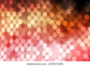 Light Red, Yellow vector pattern with spheres. Illustration with set of shining colorful abstract circles. Pattern for futuristic ad, booklets.