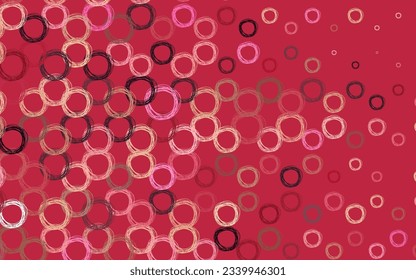 Light Red, Yellow vector pattern with spheres. Beautiful colored illustration with blurred circles in nature style. Pattern for beautiful websites.